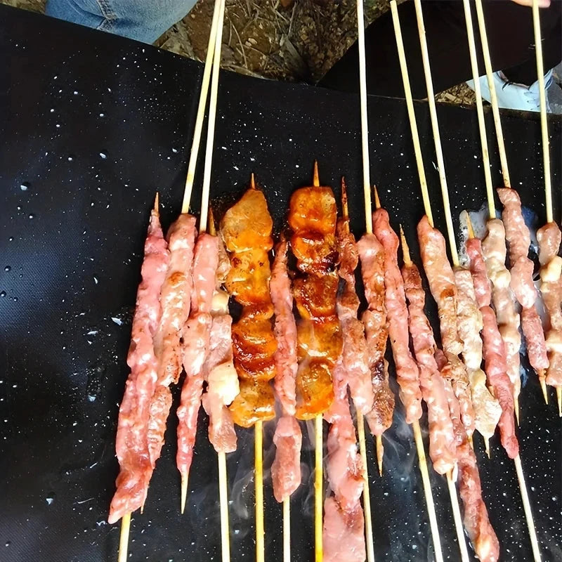 2 Piece Non-Stick Barbecue Grill Mats - No more messy grills!