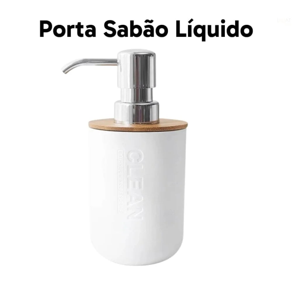 Bamboo Bathroom Accessory Set