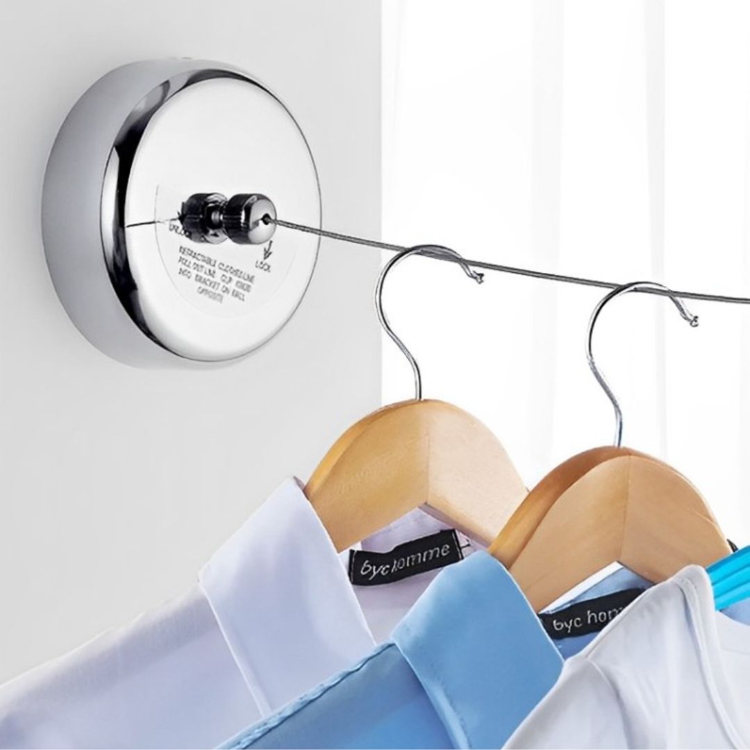 Retractable Clothesline for Wall Mounting