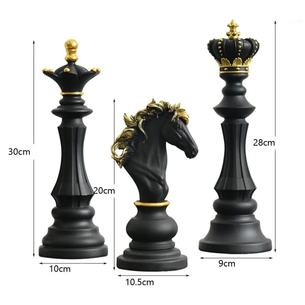 Chess Piece Sculpture 3 Pieces