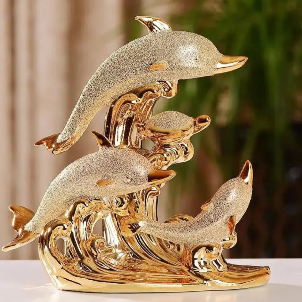 Ceramic Dolphin Statue