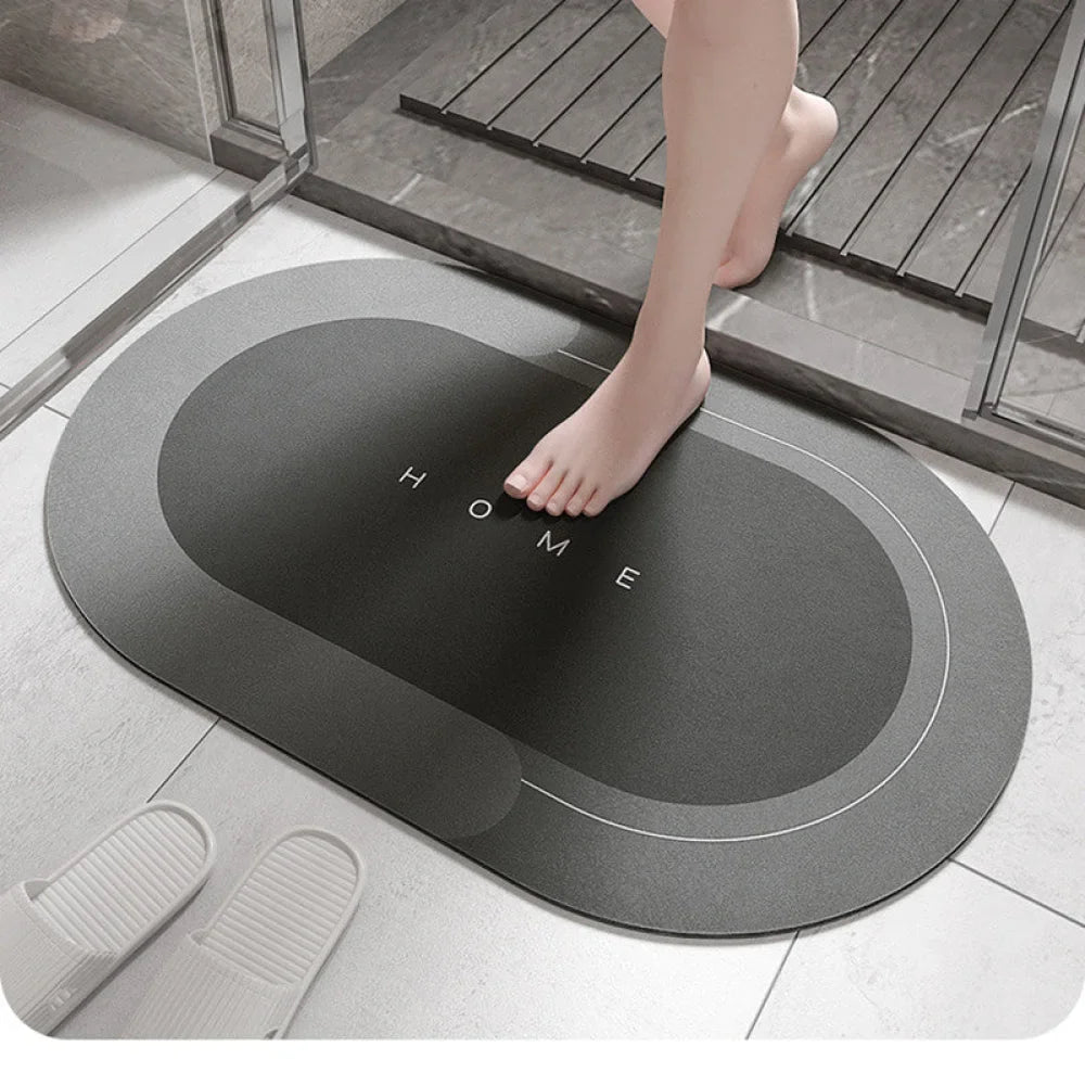 Absorbent Bath Mat Dries Quickly and Odorlessly